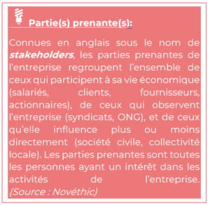 Définition partie prenante CSRD