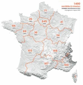 Nombre de sociétés à mission 2023
